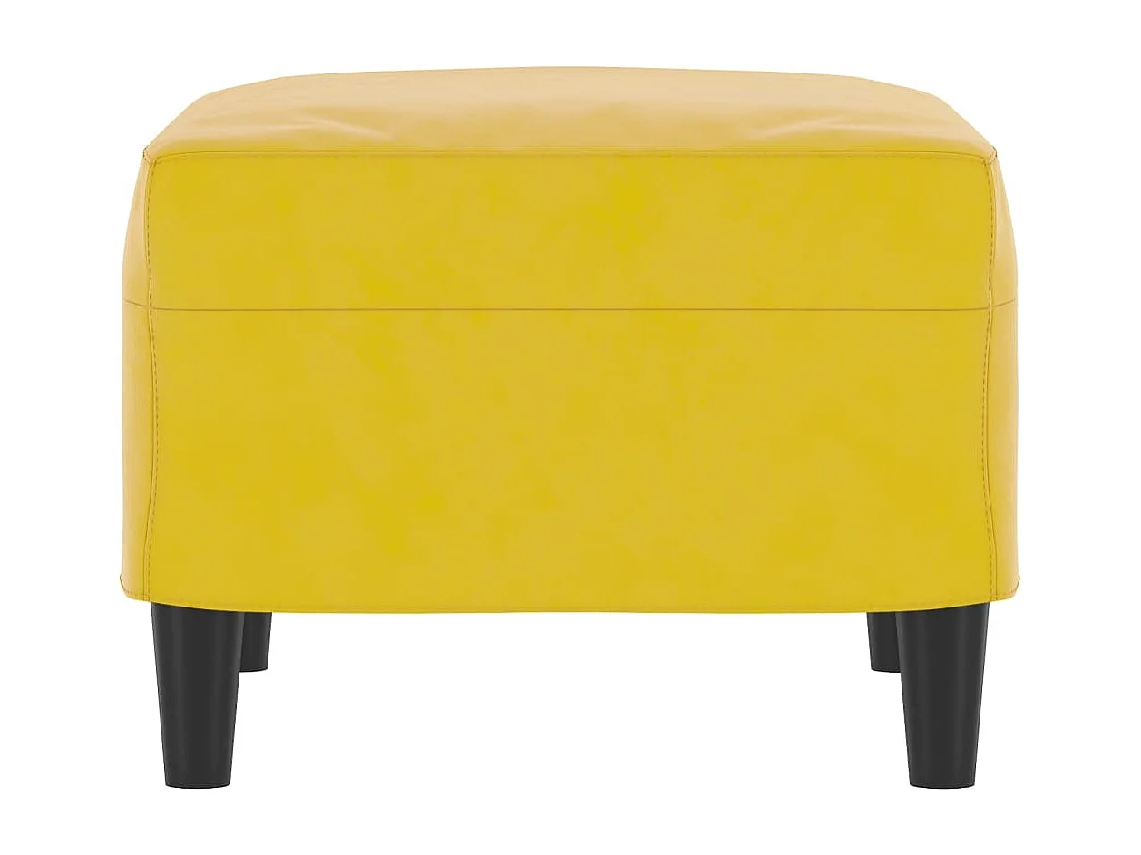 Repose-pied Jaune 60x50x41 cm Velours