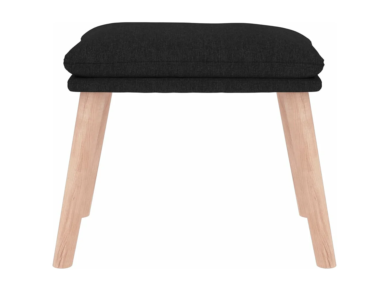 Repose-pied Noir 45x29,5x35 cm Tissu