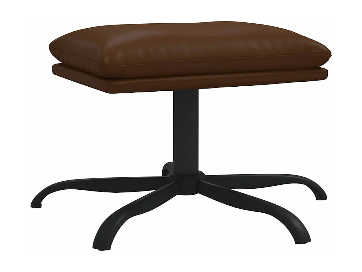 Poggiapiedi marrone 45x29,5x36 cm Ecopelle lucida