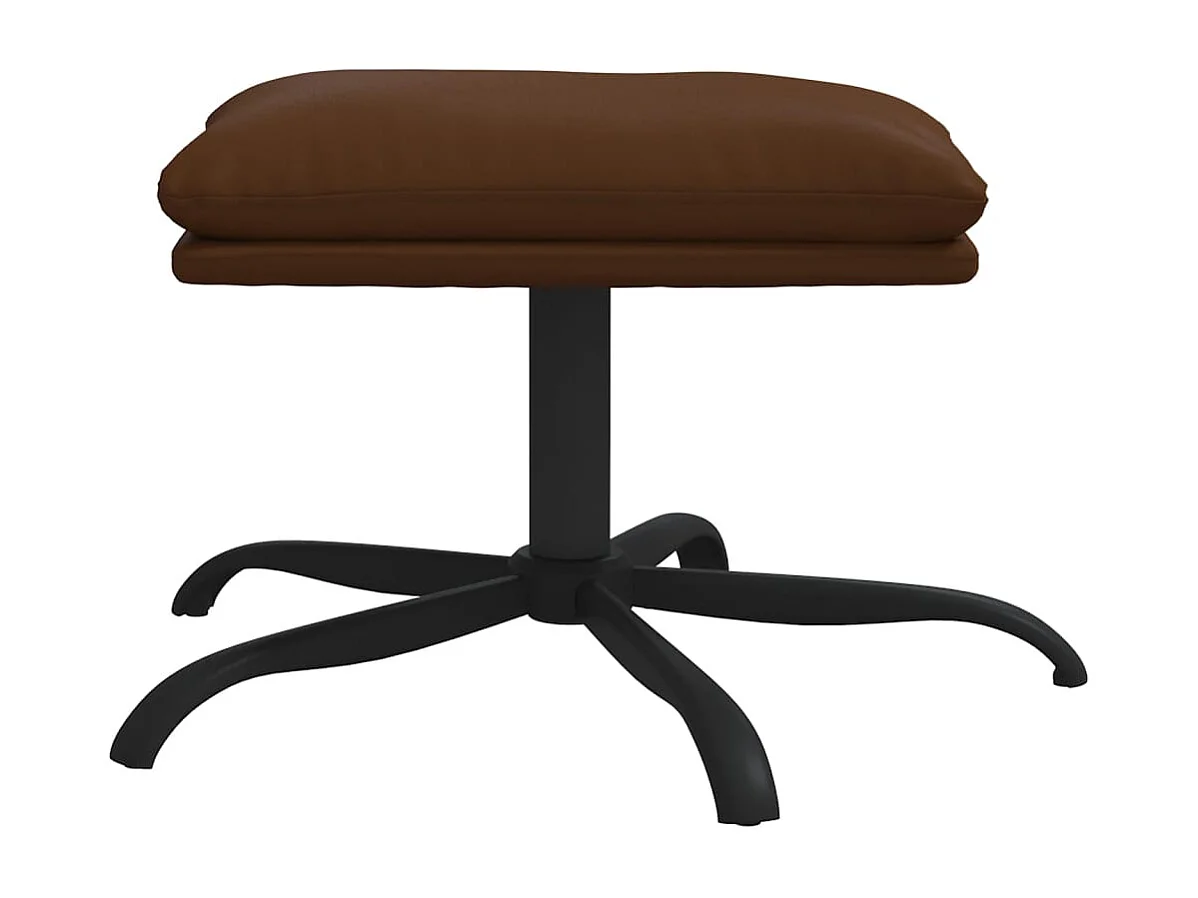 Poggiapiedi marrone 45x29,5x36 cm Ecopelle lucida