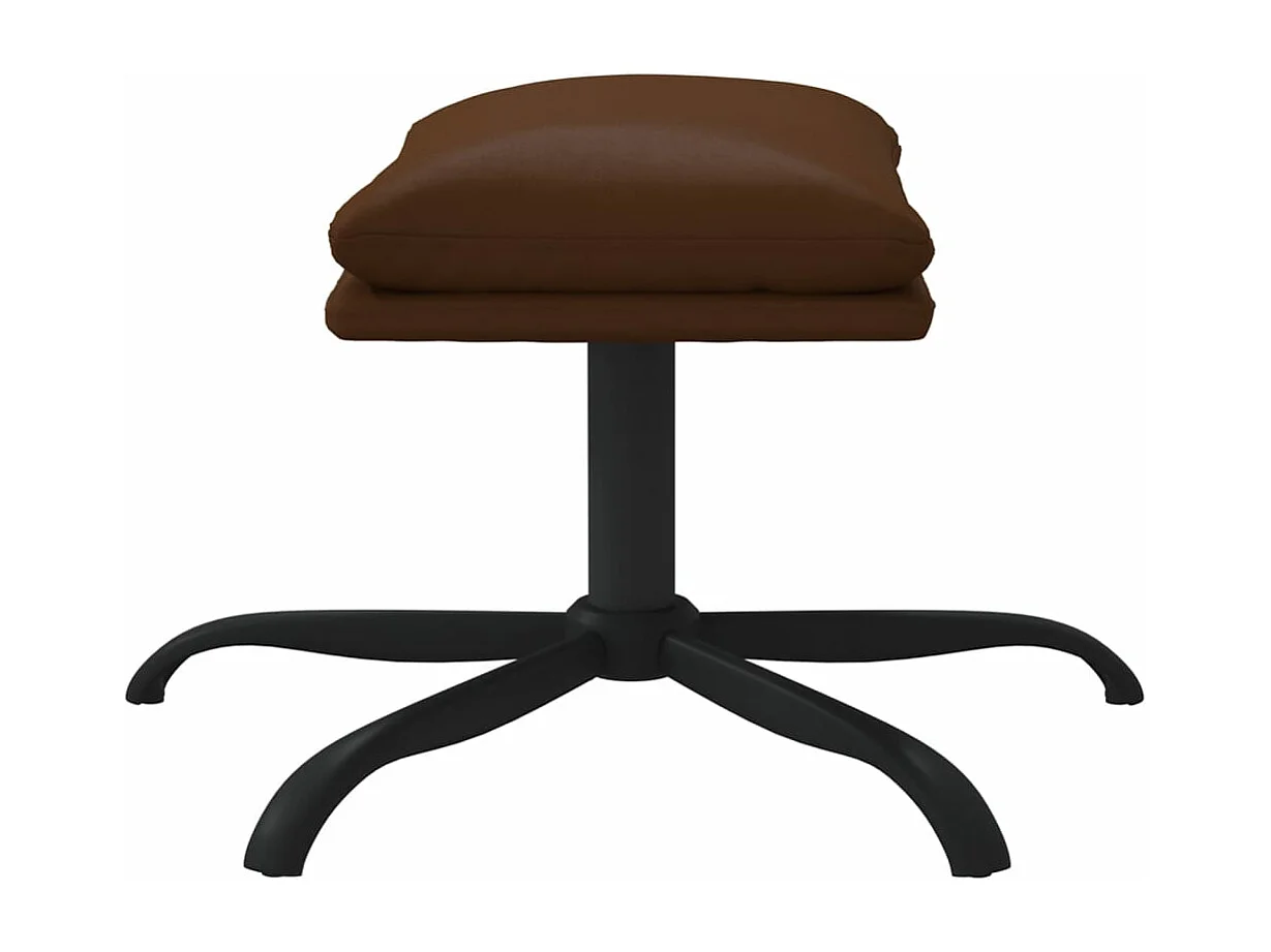 Poggiapiedi marrone 45x29,5x36 cm Ecopelle lucida