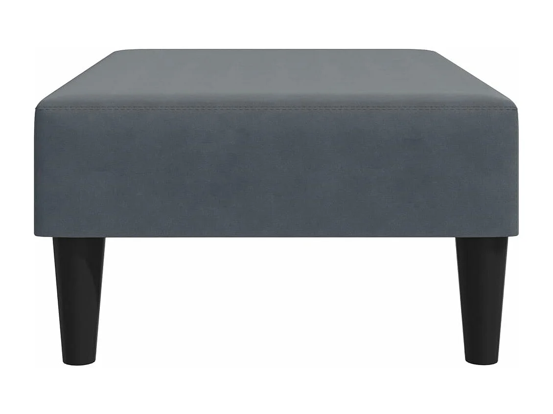 Dunkelgrauer Fußhocker 77x55x31 cm Samt
