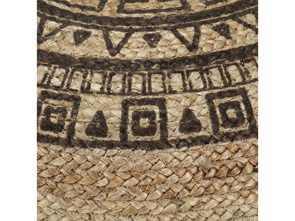 Pouf fatto a mano in iuta marrone 45 x 30 cm