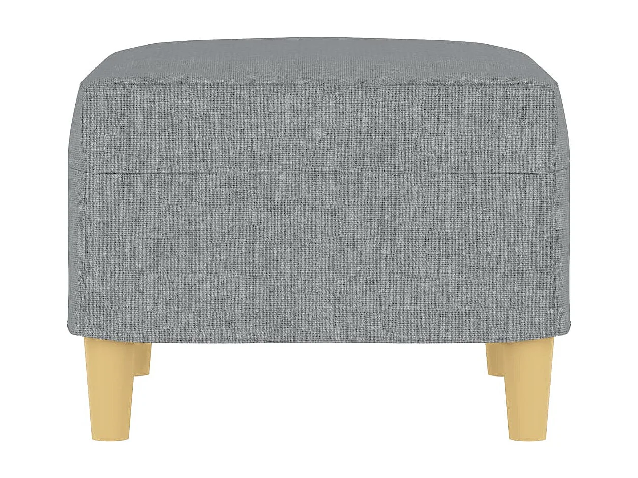 Fußhocker Hellgrau 60x50x41 cm Stoff