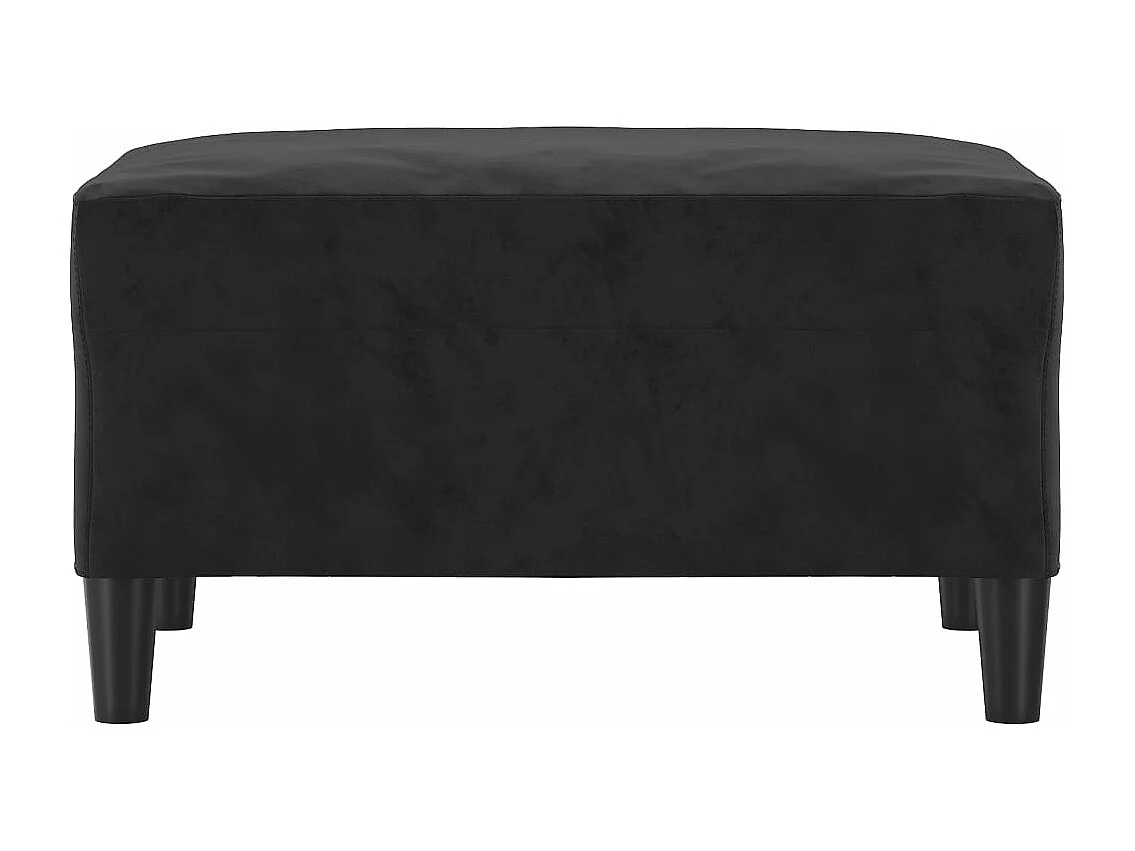 Repose-pied Noir 70x55x41 cm Velours