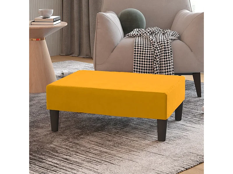 Repose-pied Jaune 78x56x32 cm Velours