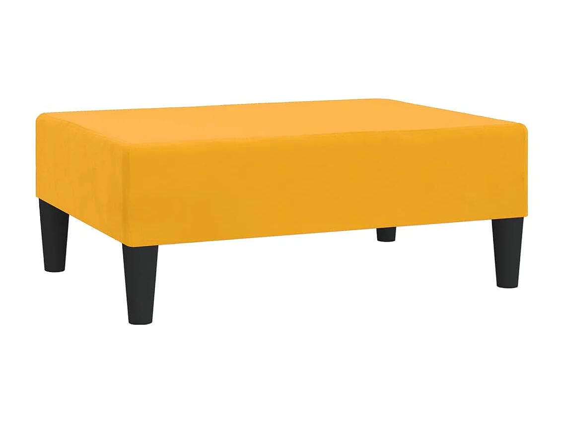 Repousa-pés amarelo 78x56x32 cm Veludo