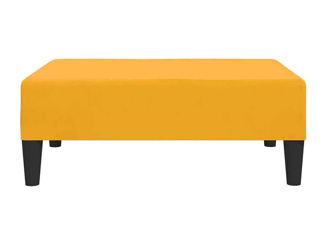 Repousa-pés amarelo 78x56x32 cm Veludo
