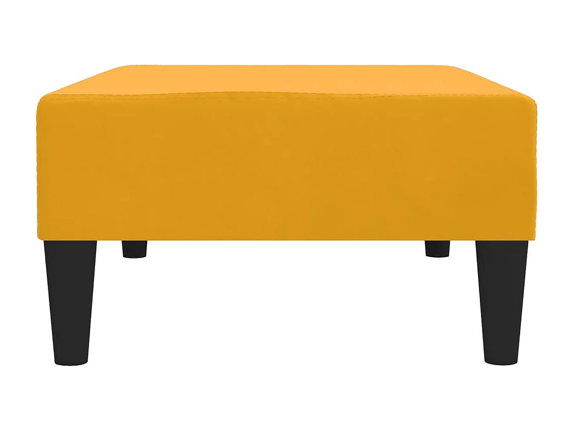 Repousa-pés amarelo 78x56x32 cm Veludo