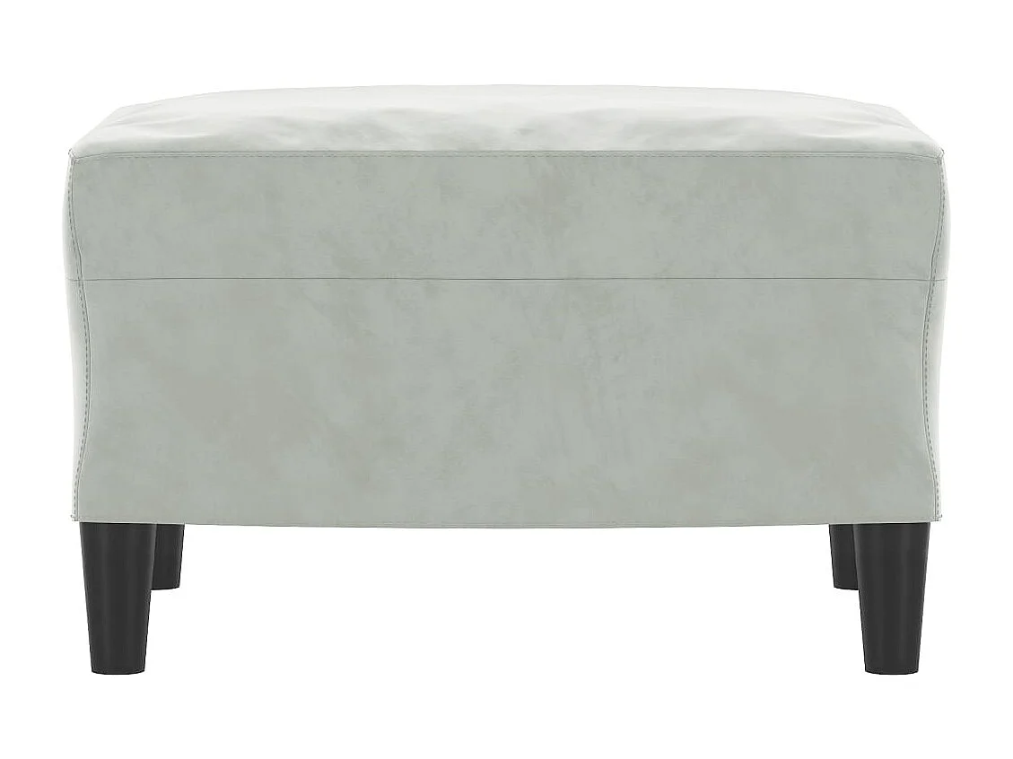 Repose-pied Gris clair 60x50x41 cm Velours