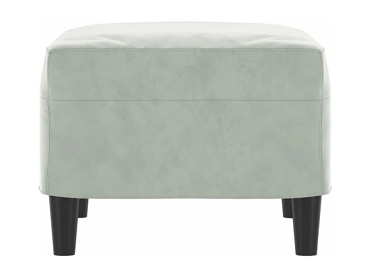 Repose-pied Gris clair 60x50x41 cm Velours