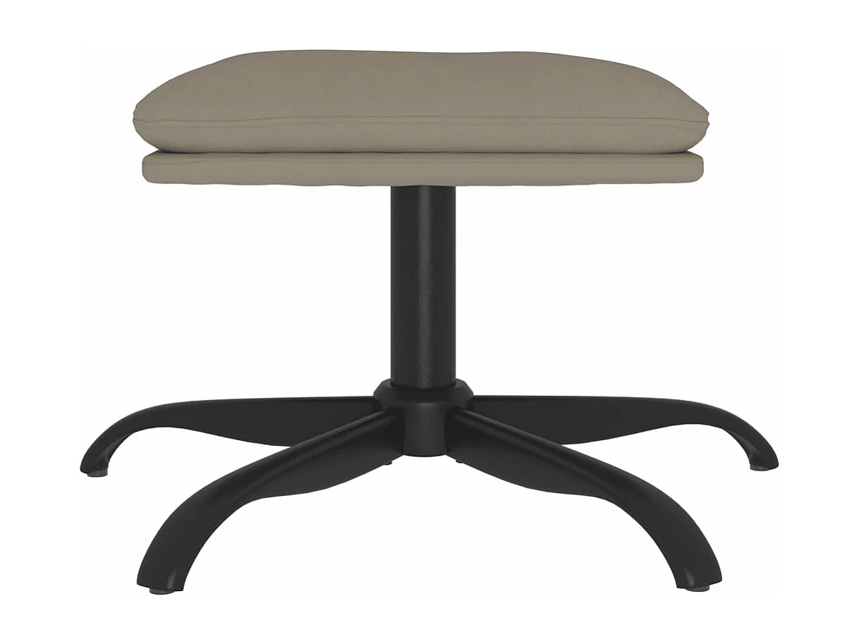 Poggiapiedi Grigio chiaro 60x60x36 cm Velluto