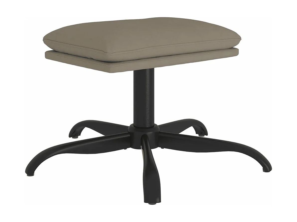 Repose-pied Gris clair 60x60x36 cm Velours