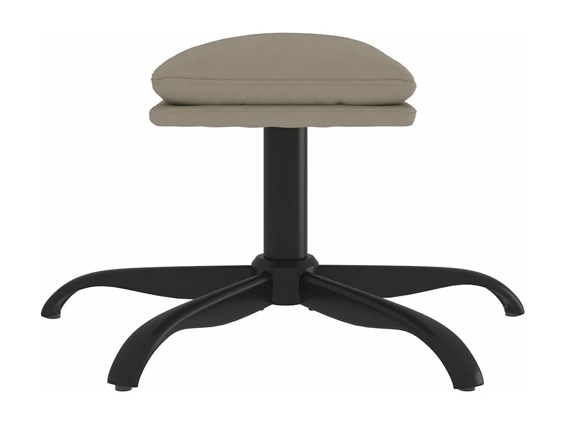 Repose-pied Gris clair 60x60x36 cm Velours