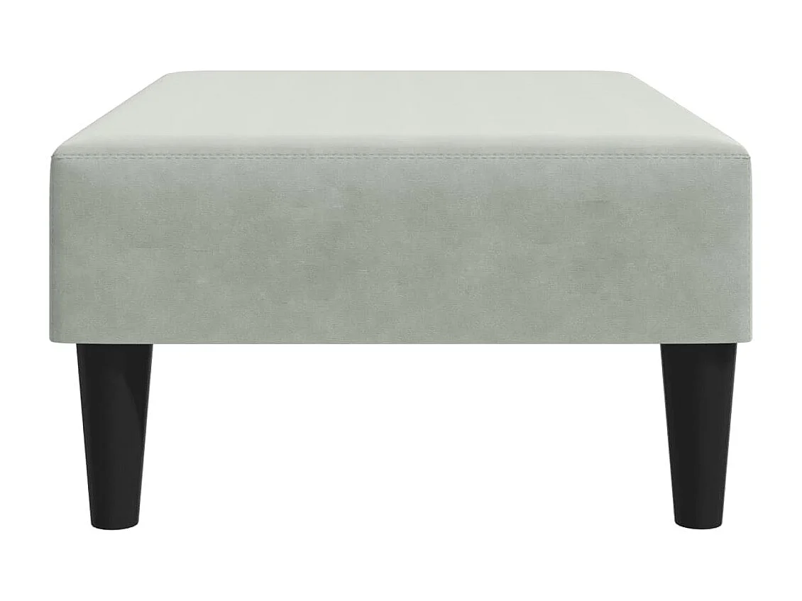 Repousa-pés cinza claro 77x55x31 cm veludo
