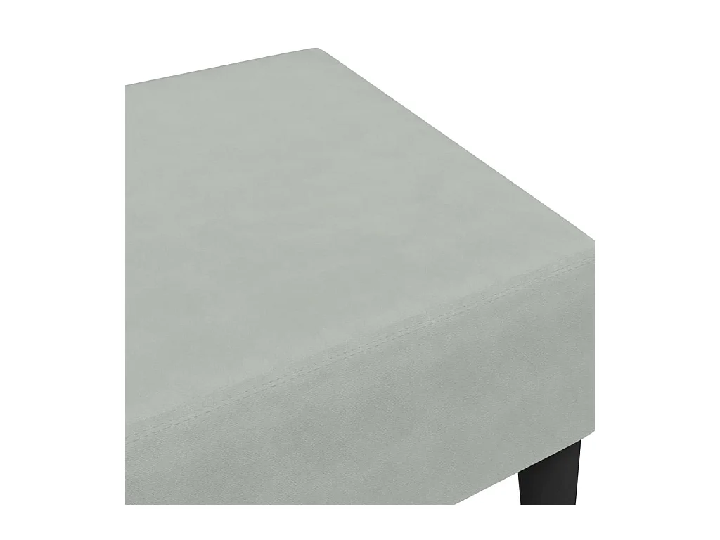 Repousa-pés cinza claro 77x55x31 cm veludo
