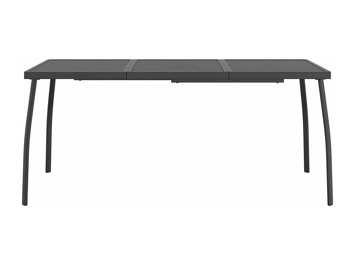Table de jardin anthracite 165x80x72 cm Treillis d'acier
