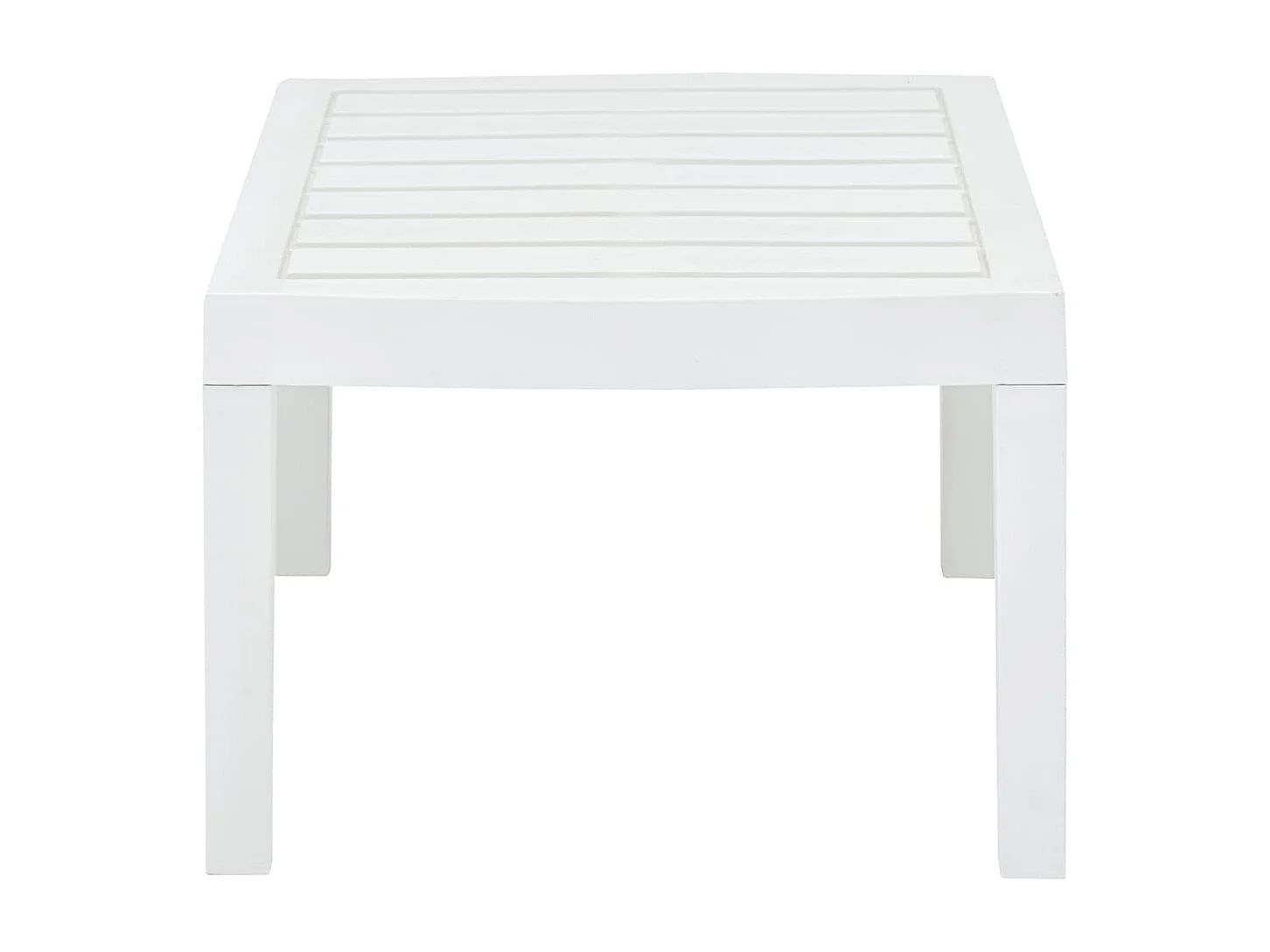 Mesa de jardín de plástico blanco 78x55x38 cm
