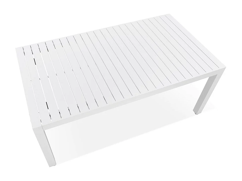 Gartentisch - SAMUI - Weiß - 180-240x100x75 cm