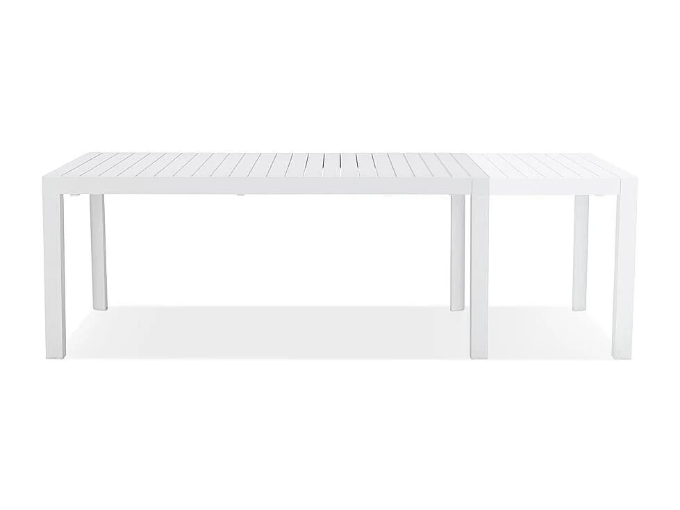 Gartentisch - SAMUI - Weiß - 180-240x100x75 cm