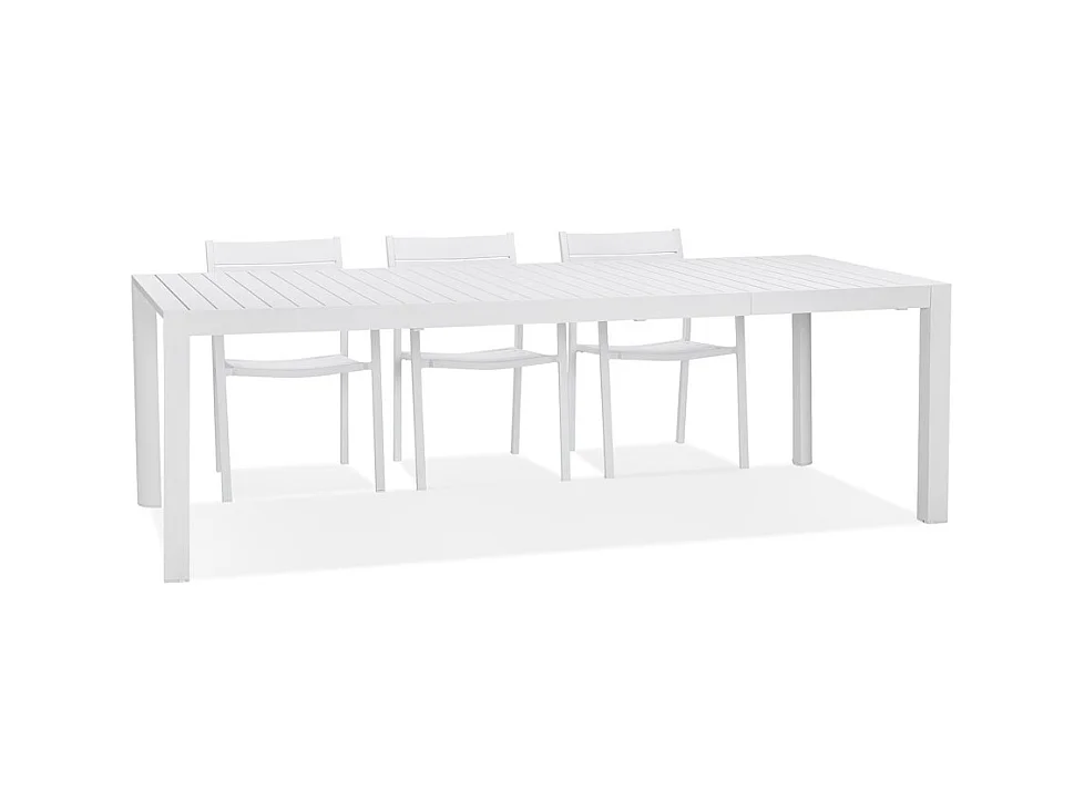 Gartentisch - SAMUI - Weiß - 180-240x100x75 cm