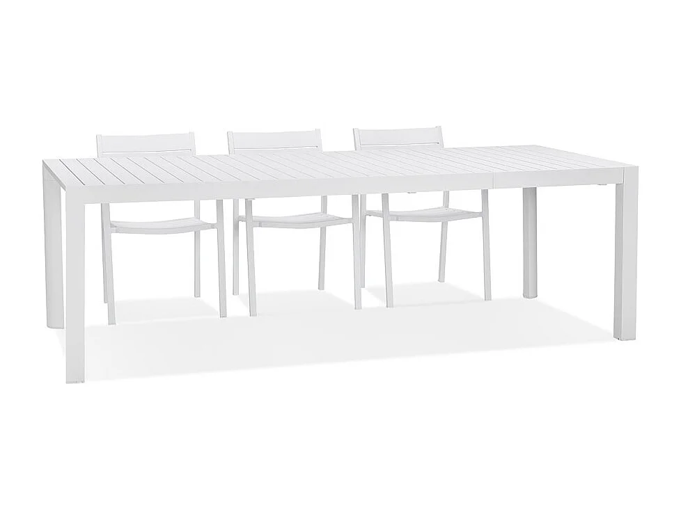 Gartentisch - SAMUI - Weiß - 180-240x100x75 cm