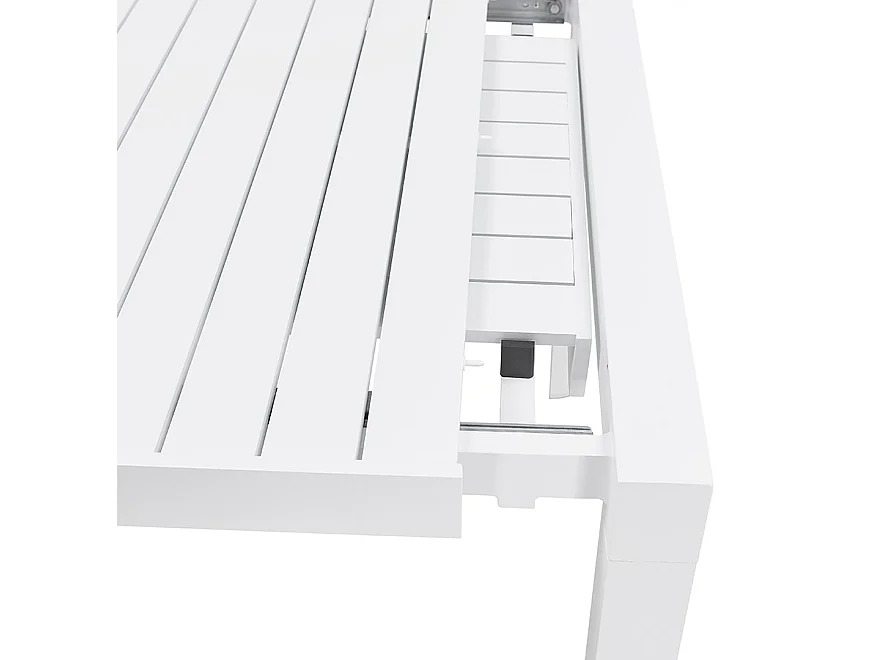 Gartentisch - SAMUI - Weiß - 180-240x100x75 cm