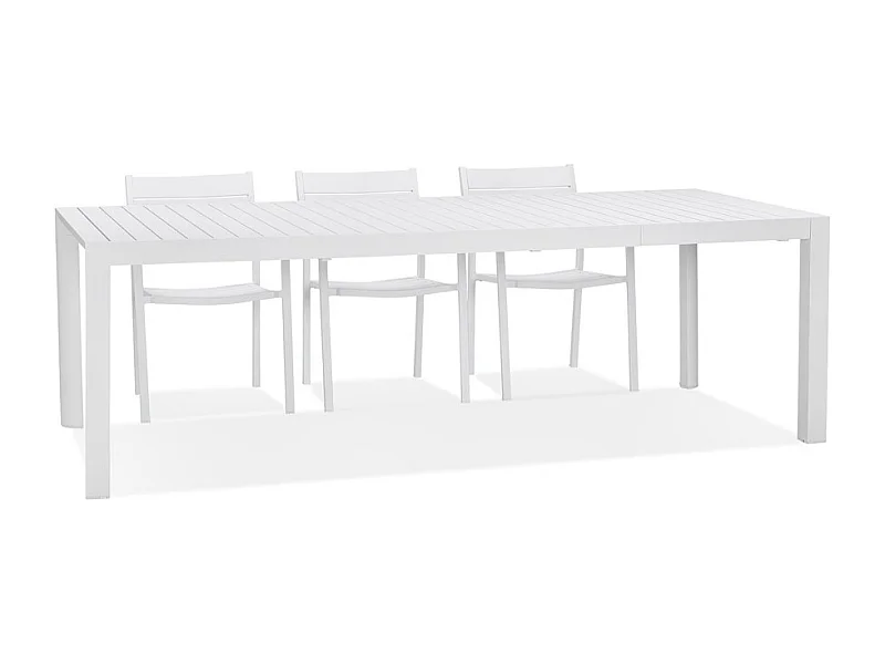 Gartentisch - SAMUI - Weiß - 180-240x100x75 cm