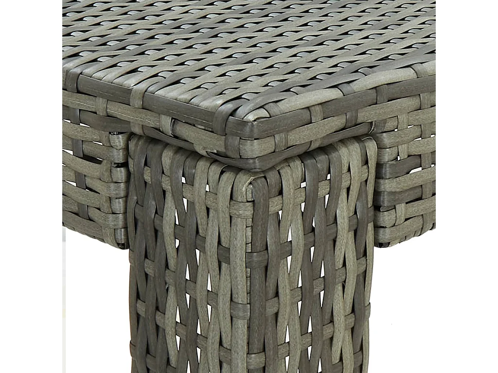 Table de bar de jardin Gris 100x60,5x110,5 cm Résine tressée