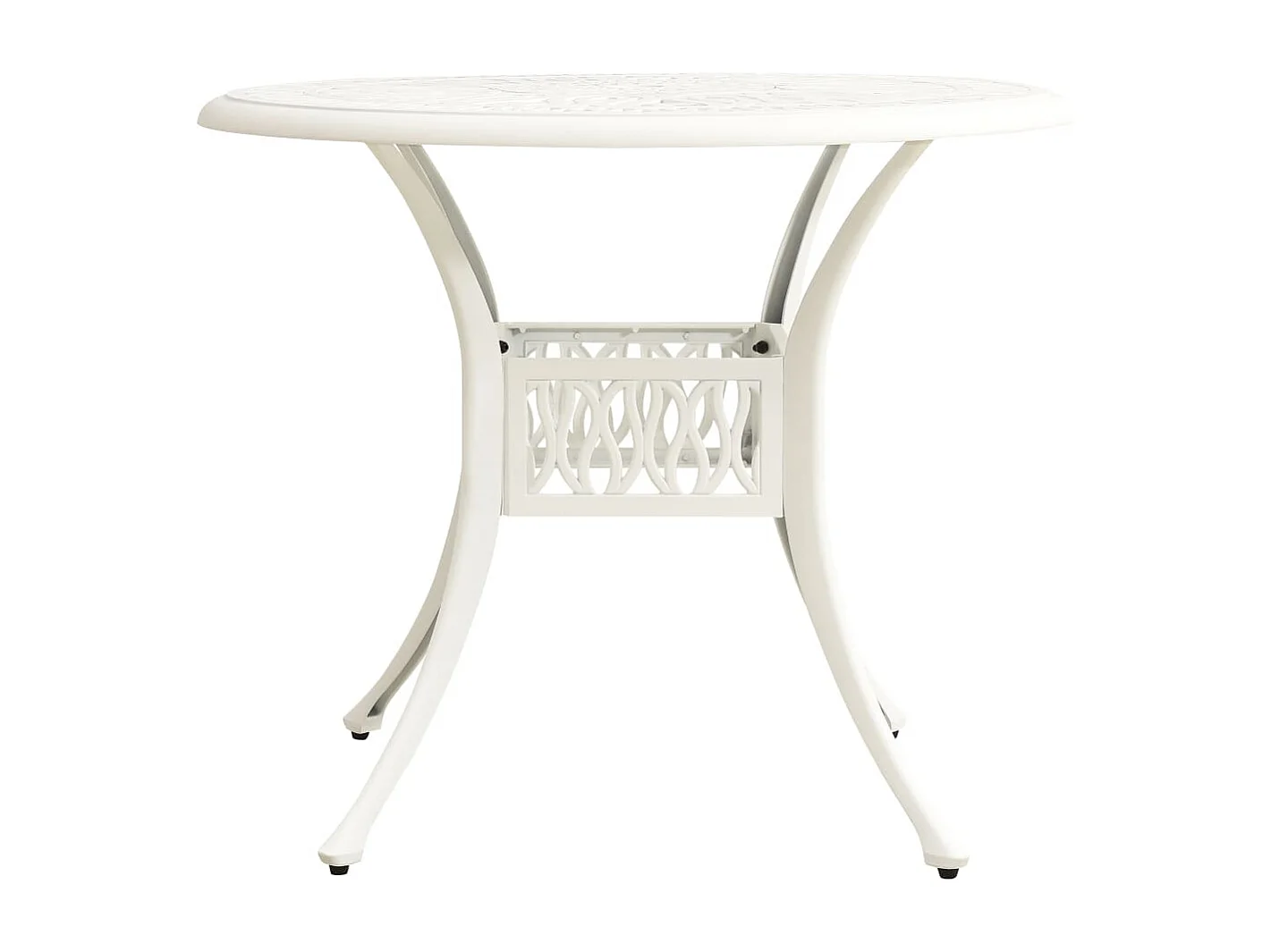 Table de jardin Blanc 90x90x74 cm Aluminium coulé