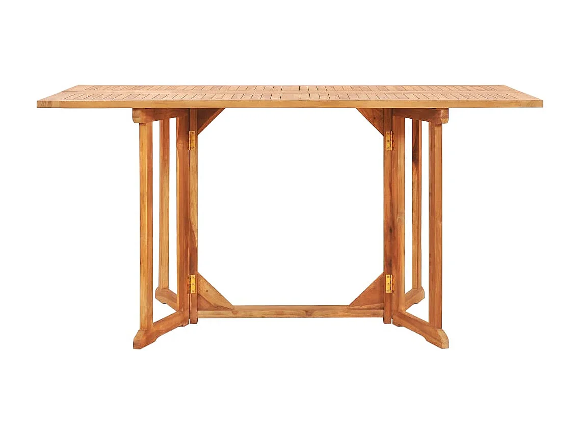 Gartentisch Butterfly Klappbar 150x90x75 cm Teak Massivholz