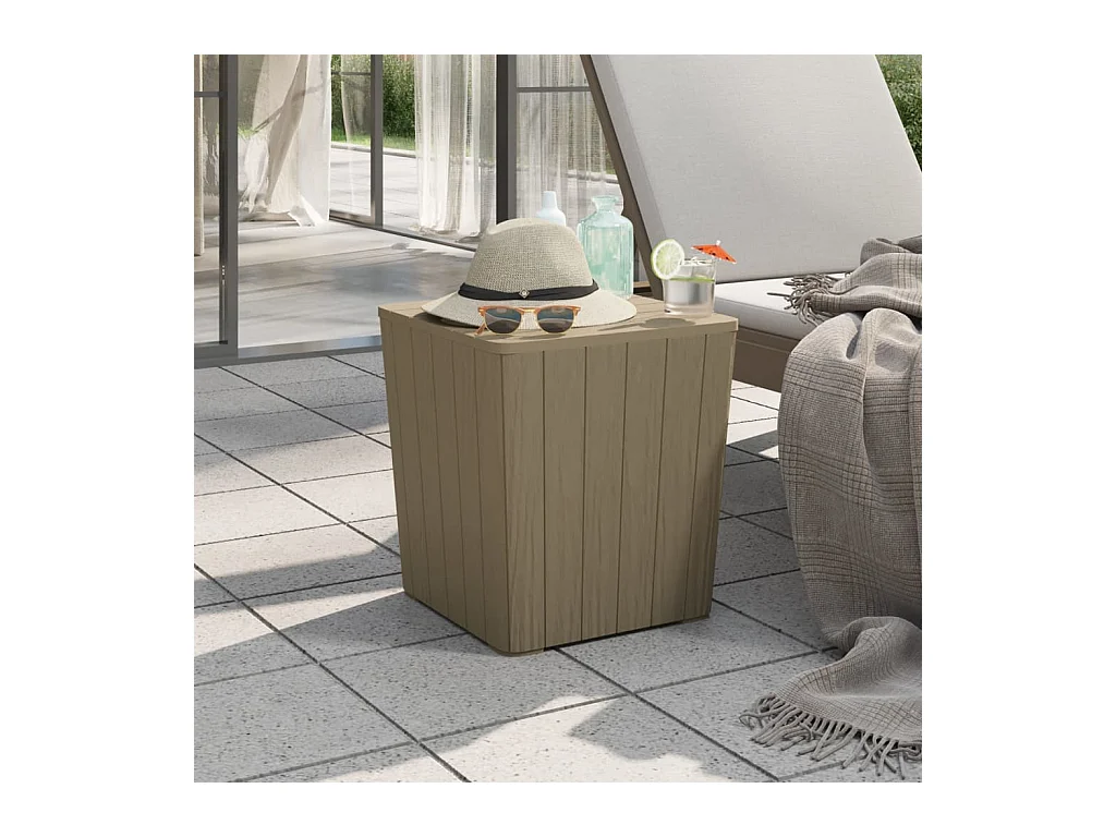 Gartentisch mit Abnehmbarer Tischplatte Hellbraun Polypropylen