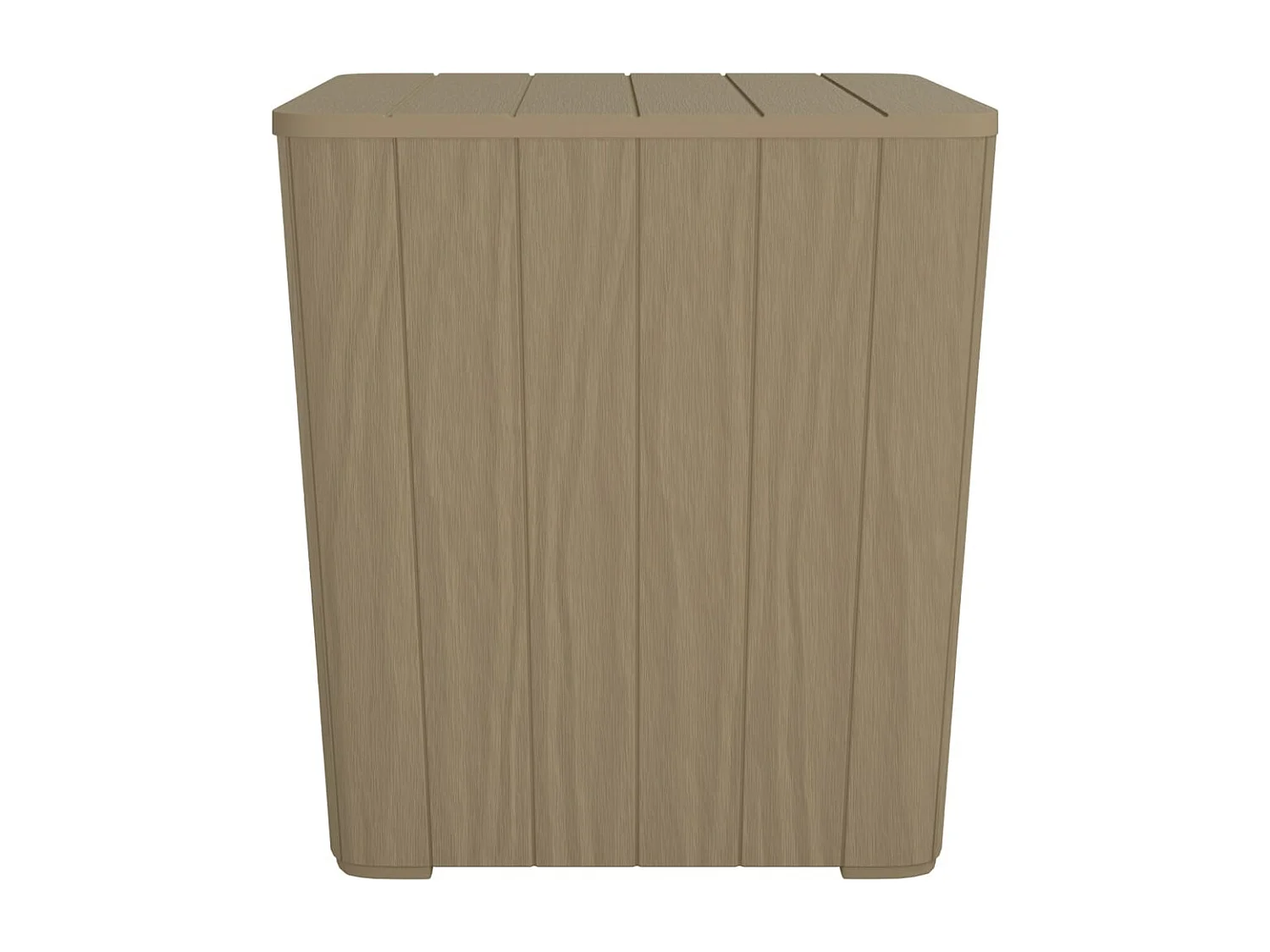 Table de jardin avec couvercle amovible marron polypropylène