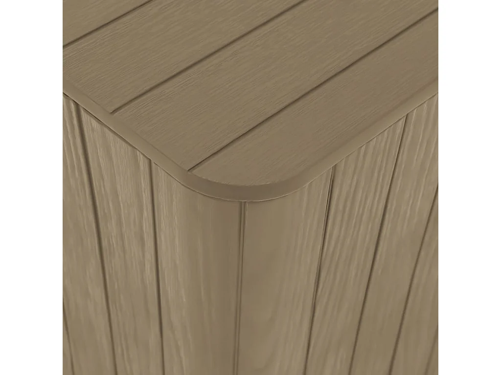 Table de jardin avec couvercle amovible marron polypropylène