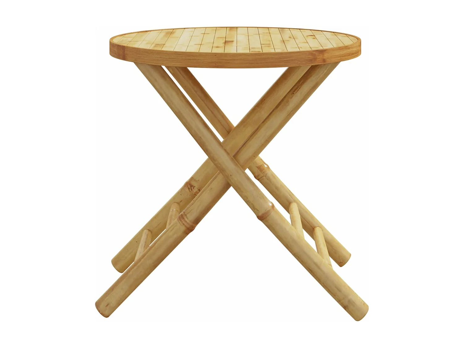 Table de jardin pliable Ø45x45 cm bambou