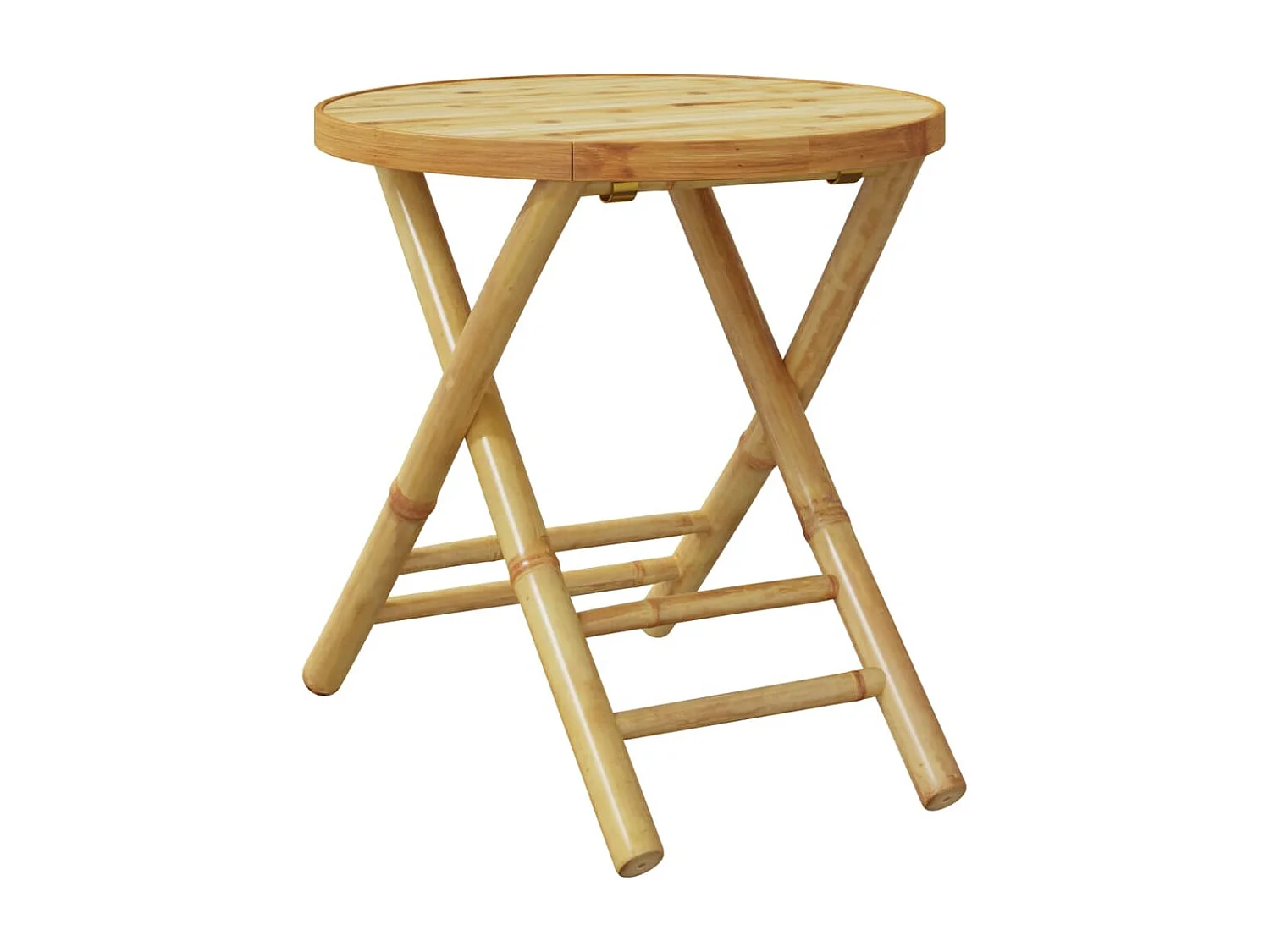 Table de jardin pliable Ø45x45 cm bambou