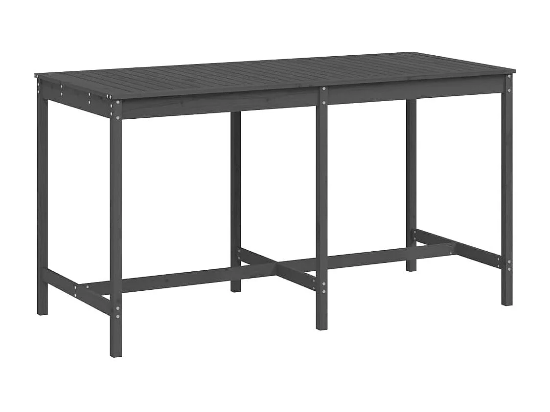 Gartentisch Grau 203,5x90x110 cm Massivholz Kiefer