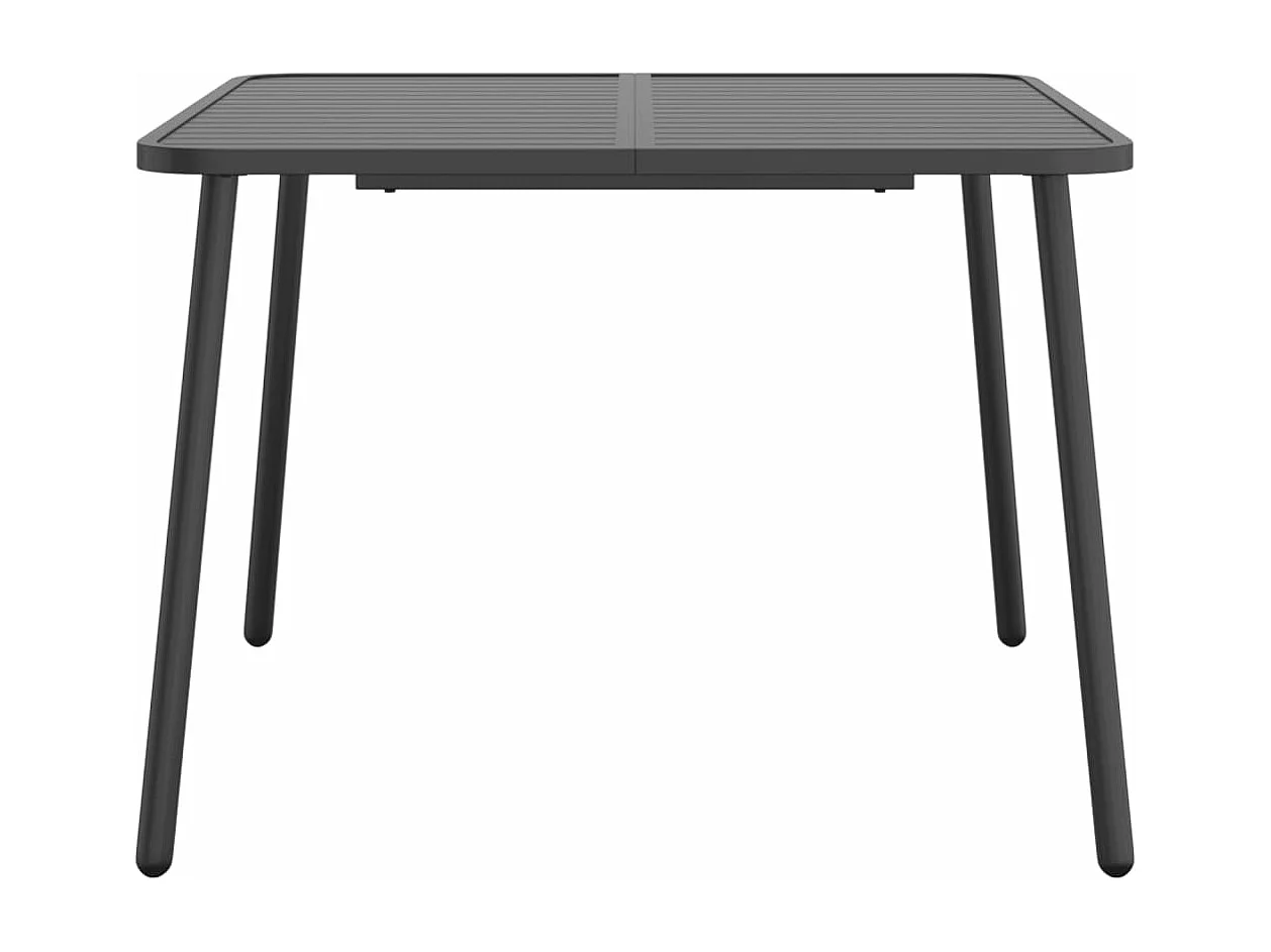 Mesa de jardim 100x100x71 cm aço antracite