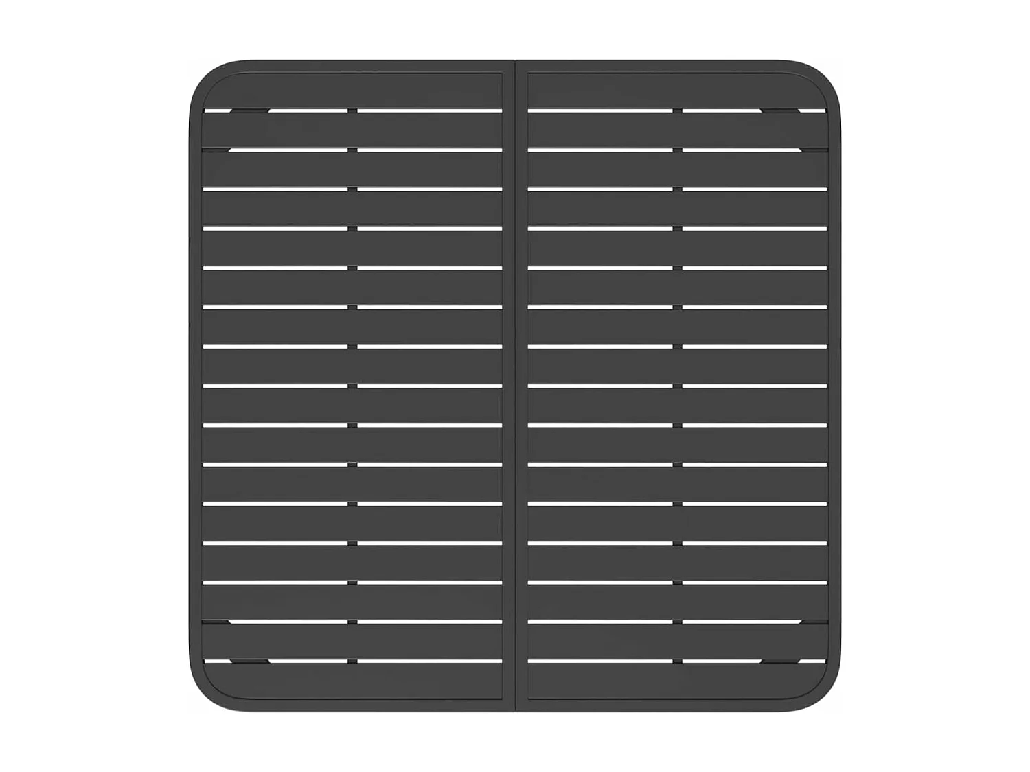 Mesa de jardim 100x100x71 cm aço antracite