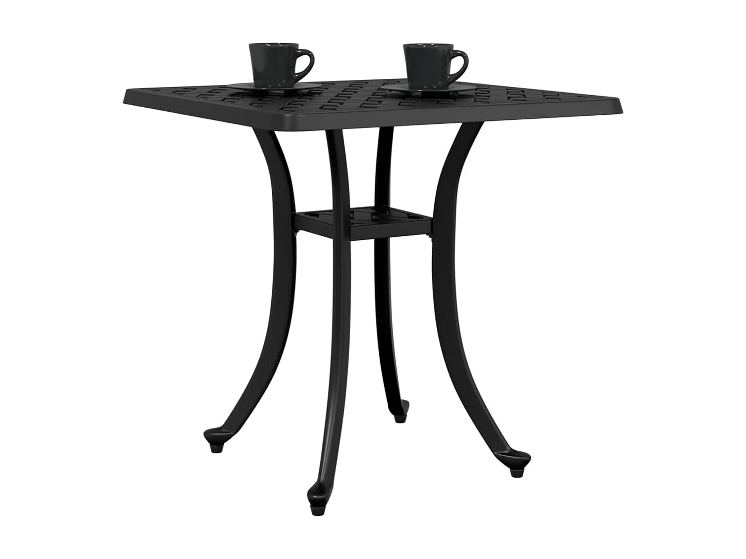 Tuintafel 53x53x53 cm gietaluminium zwart