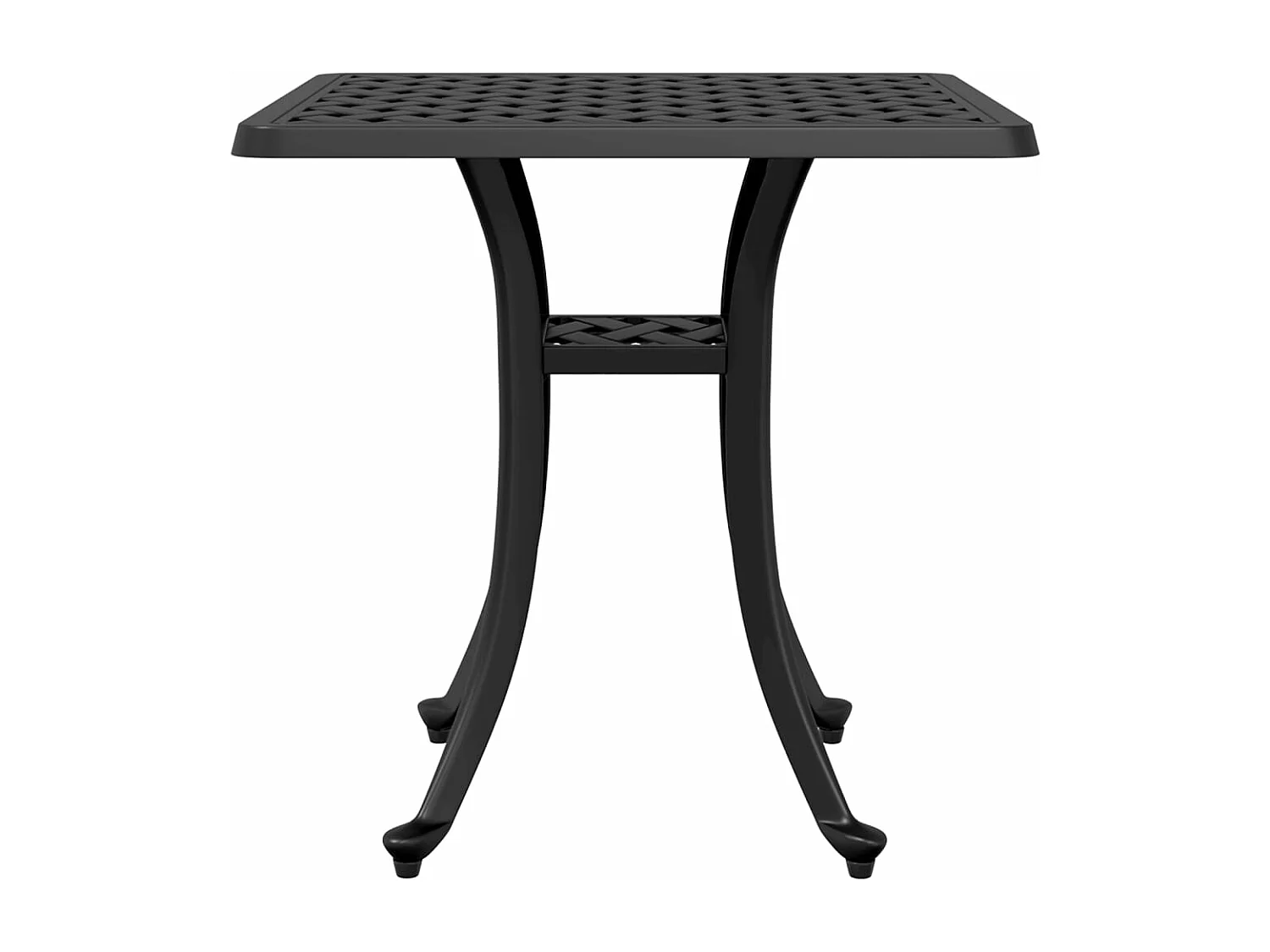 Table de jardin noir 53x53x53 cm aluminium coulé
