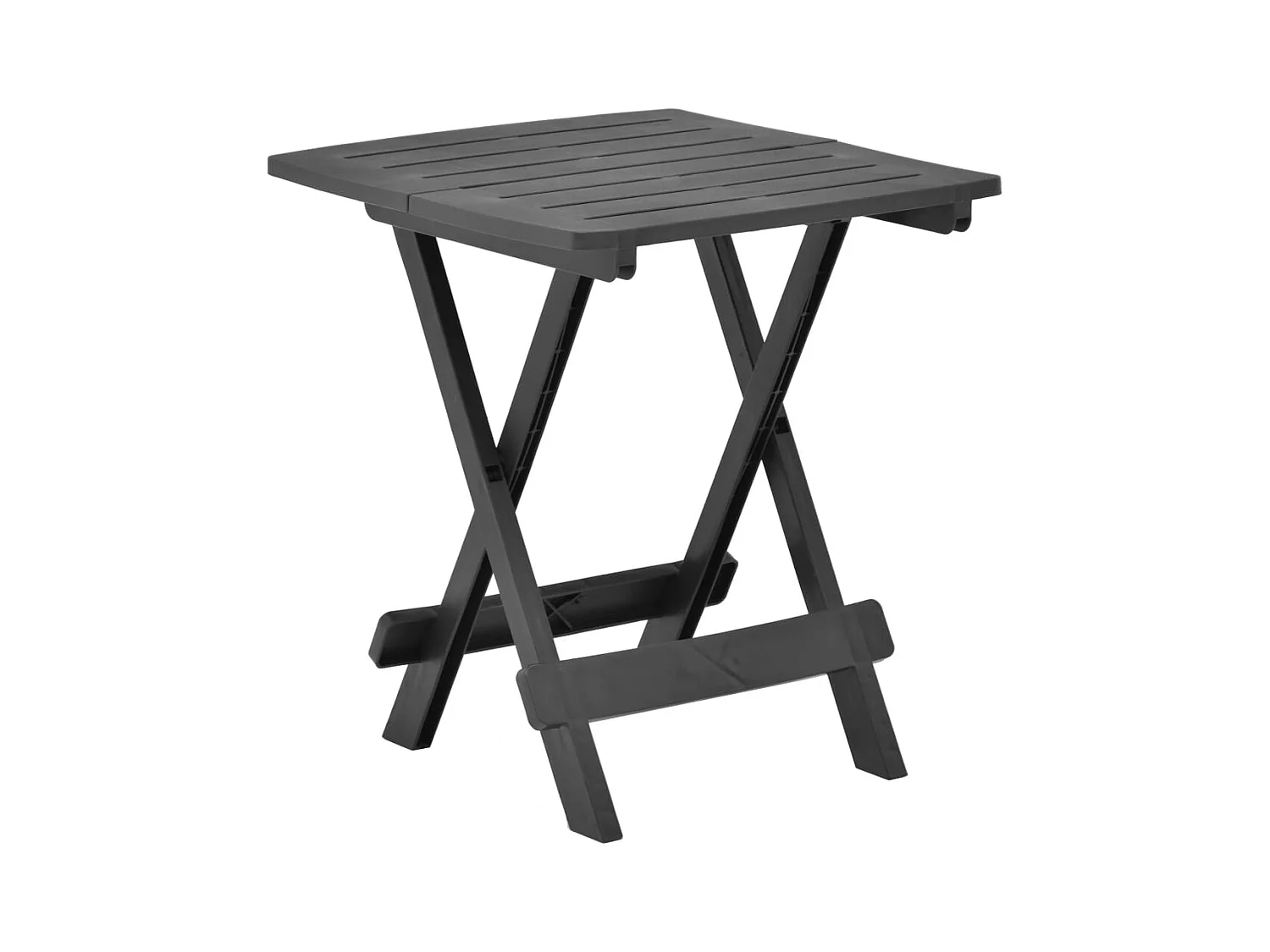 Table pliable de jardin anthracite 45x43x50 cm plastique