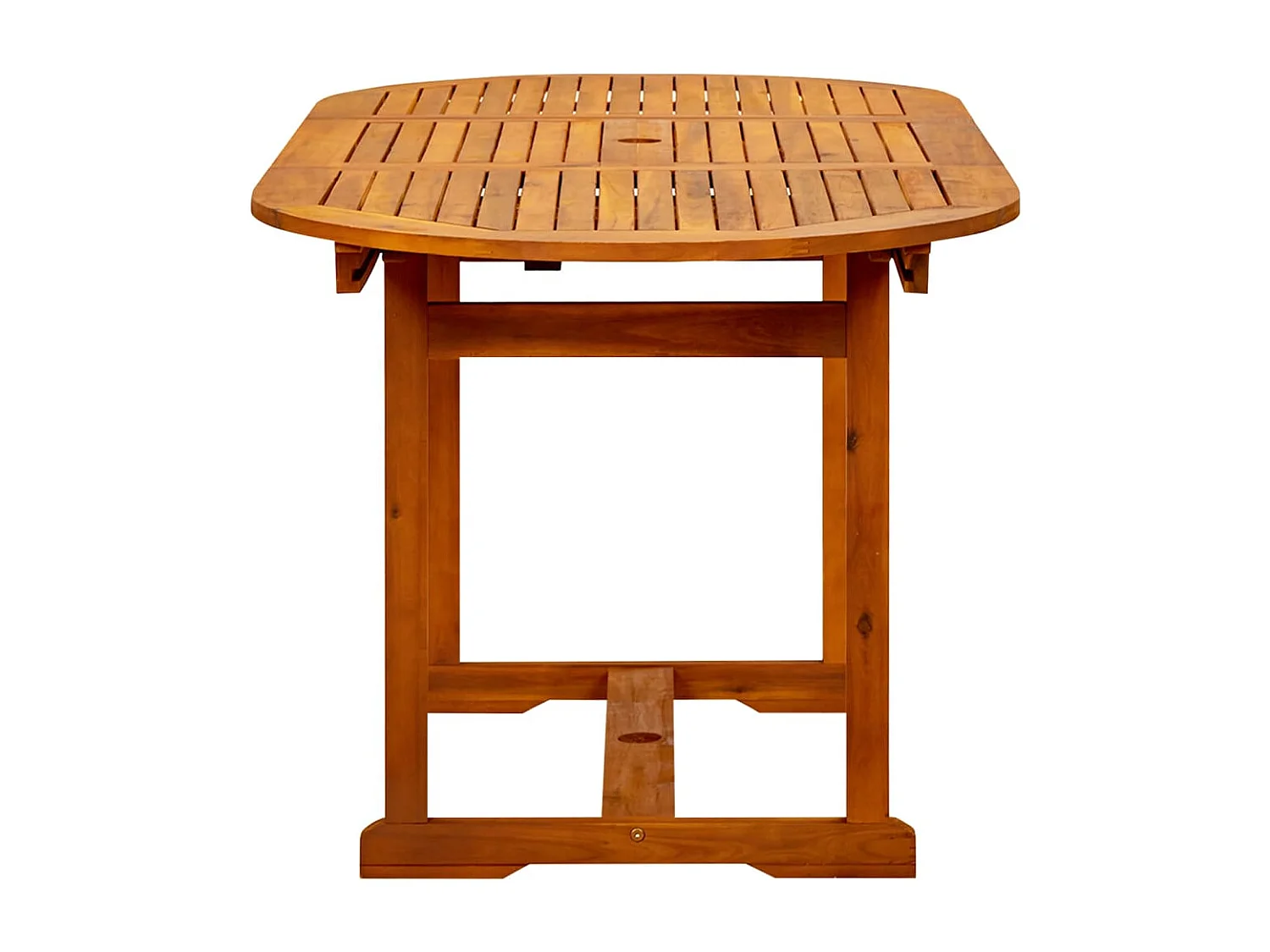 Tuintafel (120-170)x80x75 cm massief acaciahout