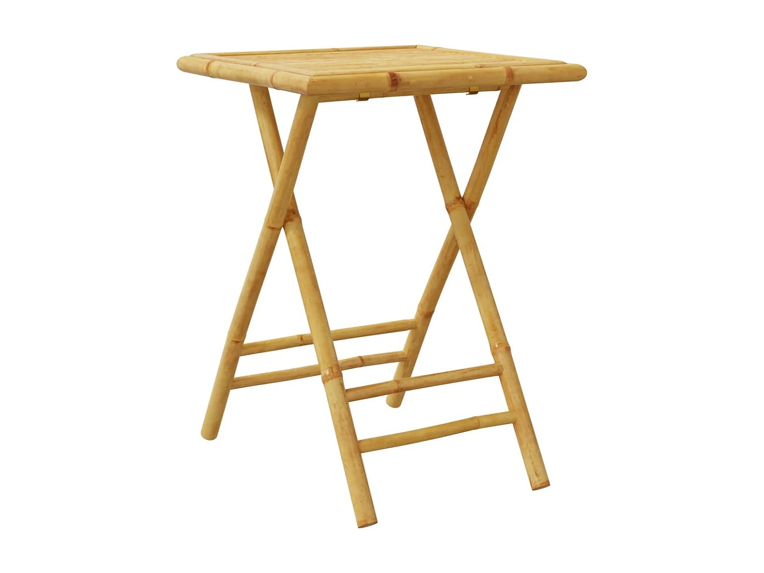 Mesa plegable de jardín de bambú 55x55x75 cm