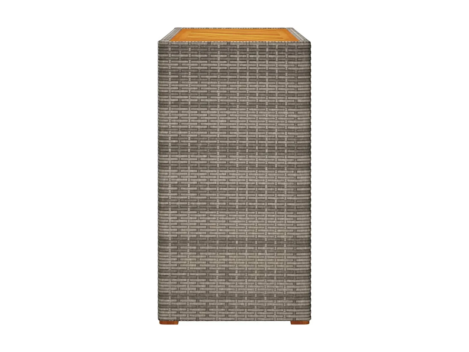 Table d'appoint de jardin dessus en bois gris 100x40x75 cm