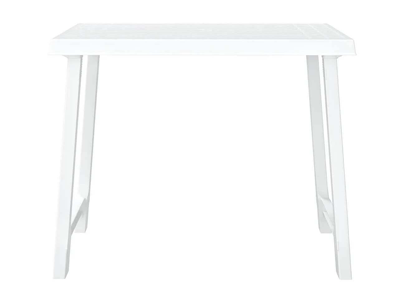 Mesa de campismo 79x56x64 cm PP aspeto madeira branco
