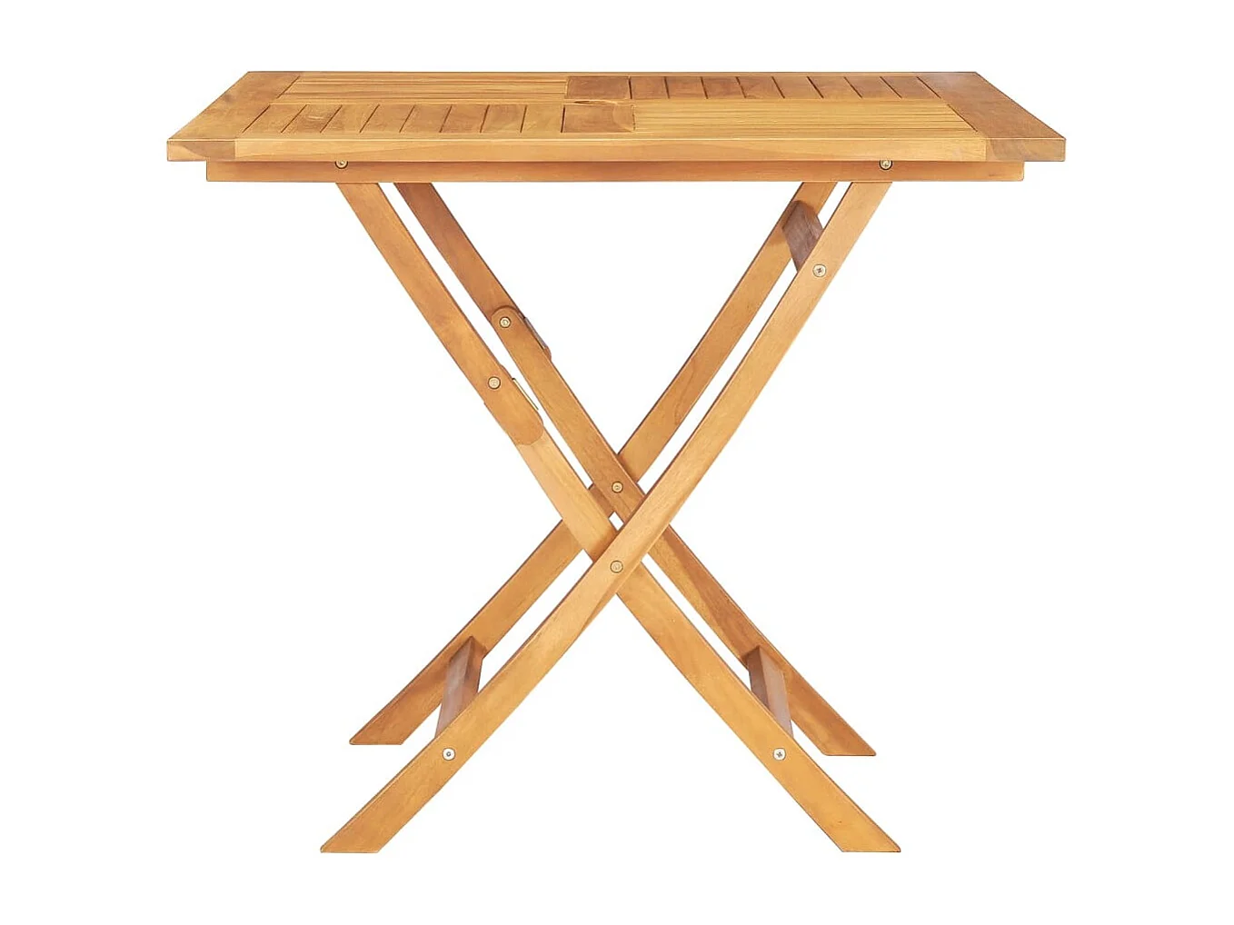 Mesa de jardín plegable madera de teca maciza 85x85x76 cm