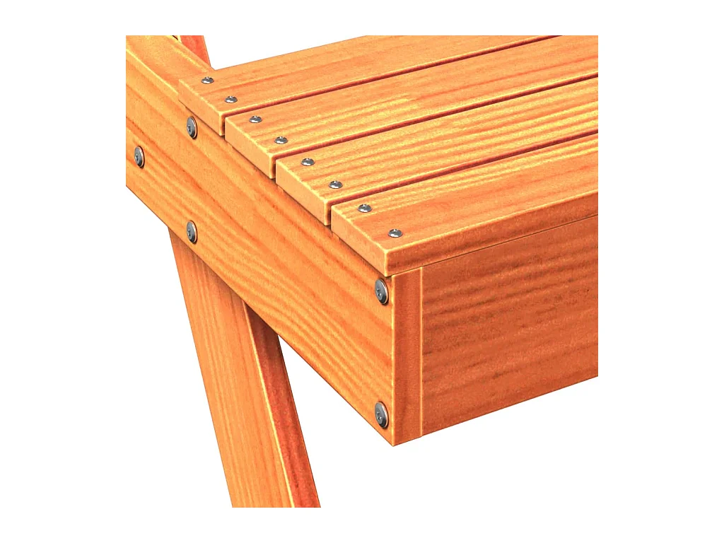 Mesa de pícnic madera maciza de pino marrón cera 105x134x75 cm