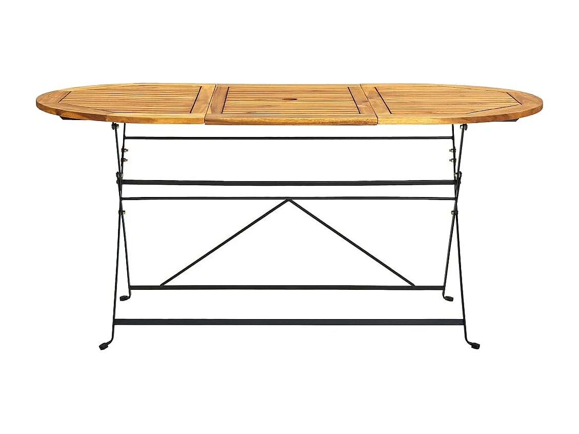 Table de jardin 160x85x74 cm Bois d'acacia massif Ovale