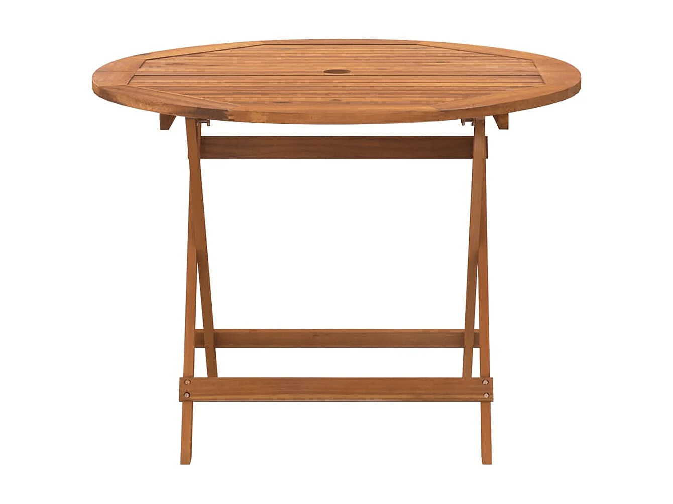 Table pliable de jardin Ø 90x75 cm Bois d'acacia solide